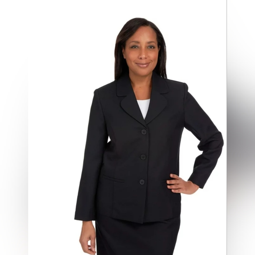 ALFRED DUNNER WOMEN'S BLACK LIGHT BLAZER SIZE 12P NWT